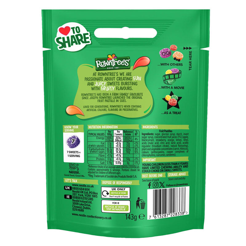 Rowntrees Fruit Pastilles Vegan Friendly Sweets Bulk Buy Perfect Gift 1 kg - 5 kg