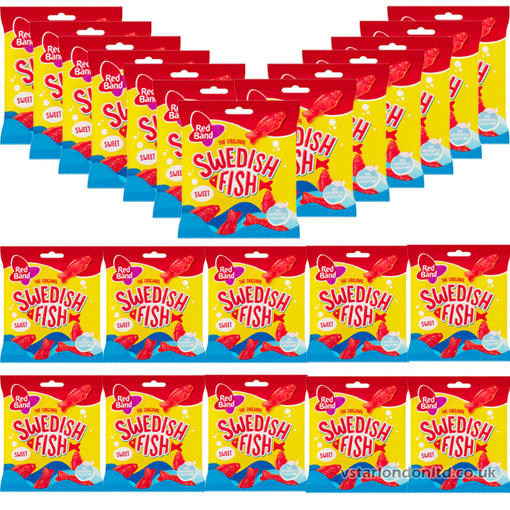 Red Band The Original Sweet Swedish Fish 100g (12 & 24 Bags)