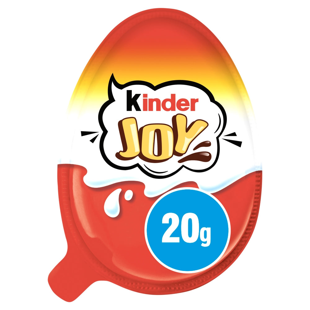 Kinder Joy Milk Chocolate Egg with Surprise 20g(Pack of 32 Eggs)