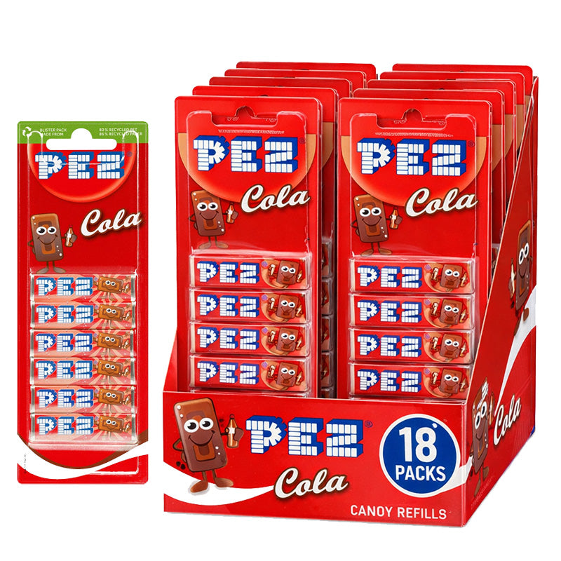 PEZ Candy Refills Mixed Flavours 51g 6 & 8 refill Assorted Sweets Collection (Box of 18 packs)