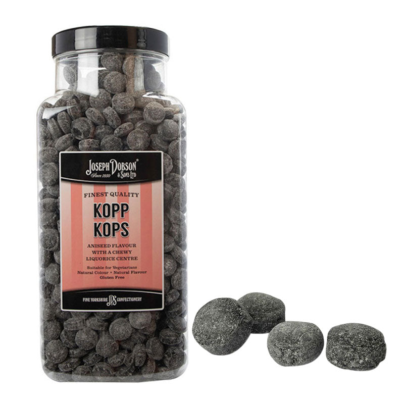 Dobsons Kopp Kops Jar 3kg Hard Boiled Sweets with Soft Chewy Centre Traditional Candy