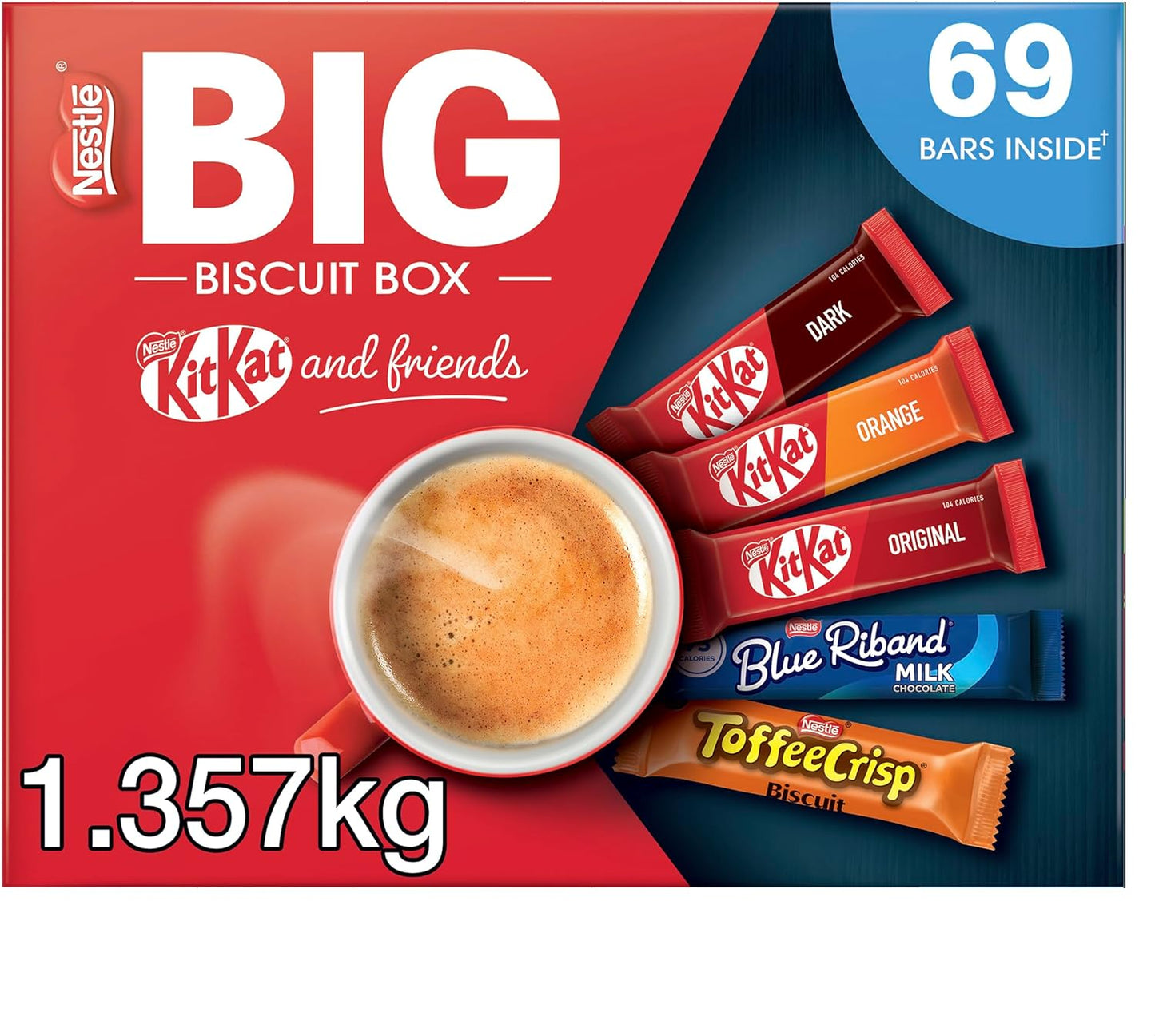 Nestle Big Biscuit Box Kitkat & Friends, 69 Bars