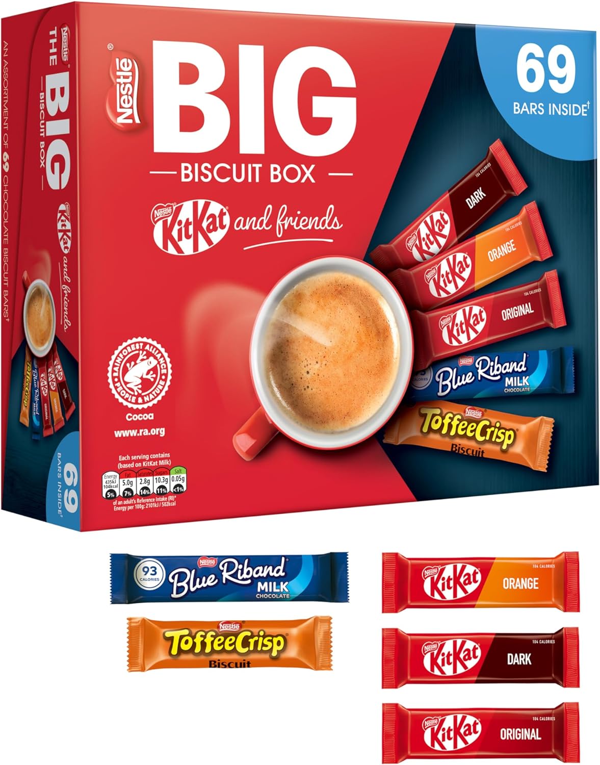 Nestle Big Biscuit Box Kitkat & Friends, 69 Bars