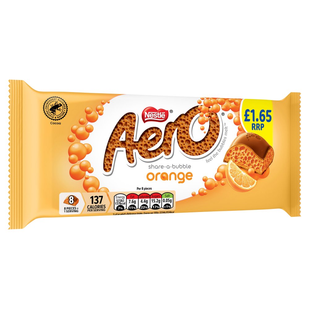 Aero Orange Chocolate Sharing Bar 90g PMP (15 Bars)