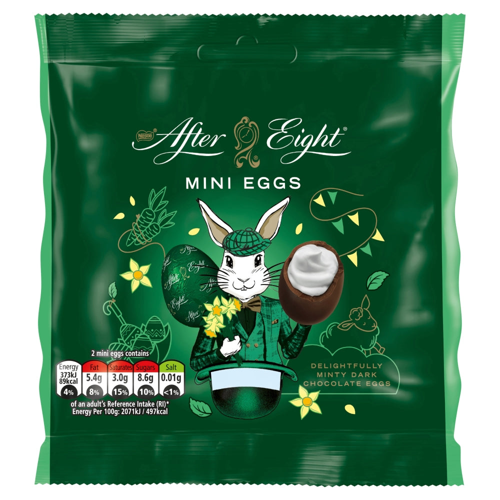 After Eight Dark Mint Chocolate Mini Eggs Sharing Bag 81g (12 Bags)
