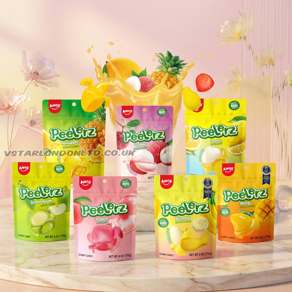 Amos Peelerz Gummy Candy Random Mixed 65g (6 & 12 Bags)