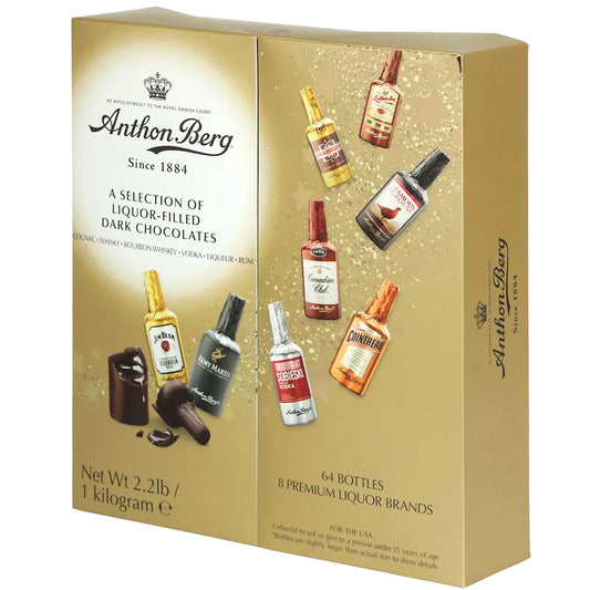 Anthon Berg Chocolate Liqueurs 1kg – 64 Bottle-Shaped Chocolates