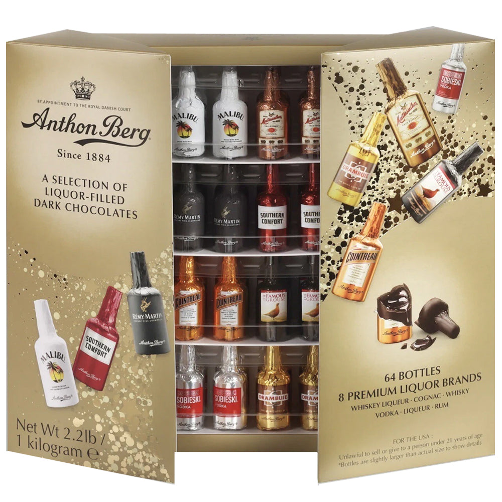 Anthon Berg Chocolate Liqueurs 1kg – 64 Bottle-Shaped Chocolates
