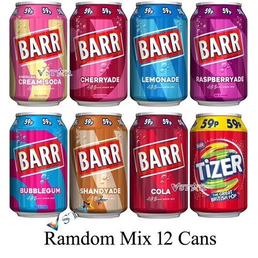 Barr American No Sugar Random Mix 330ml (12 & 24 Cans)