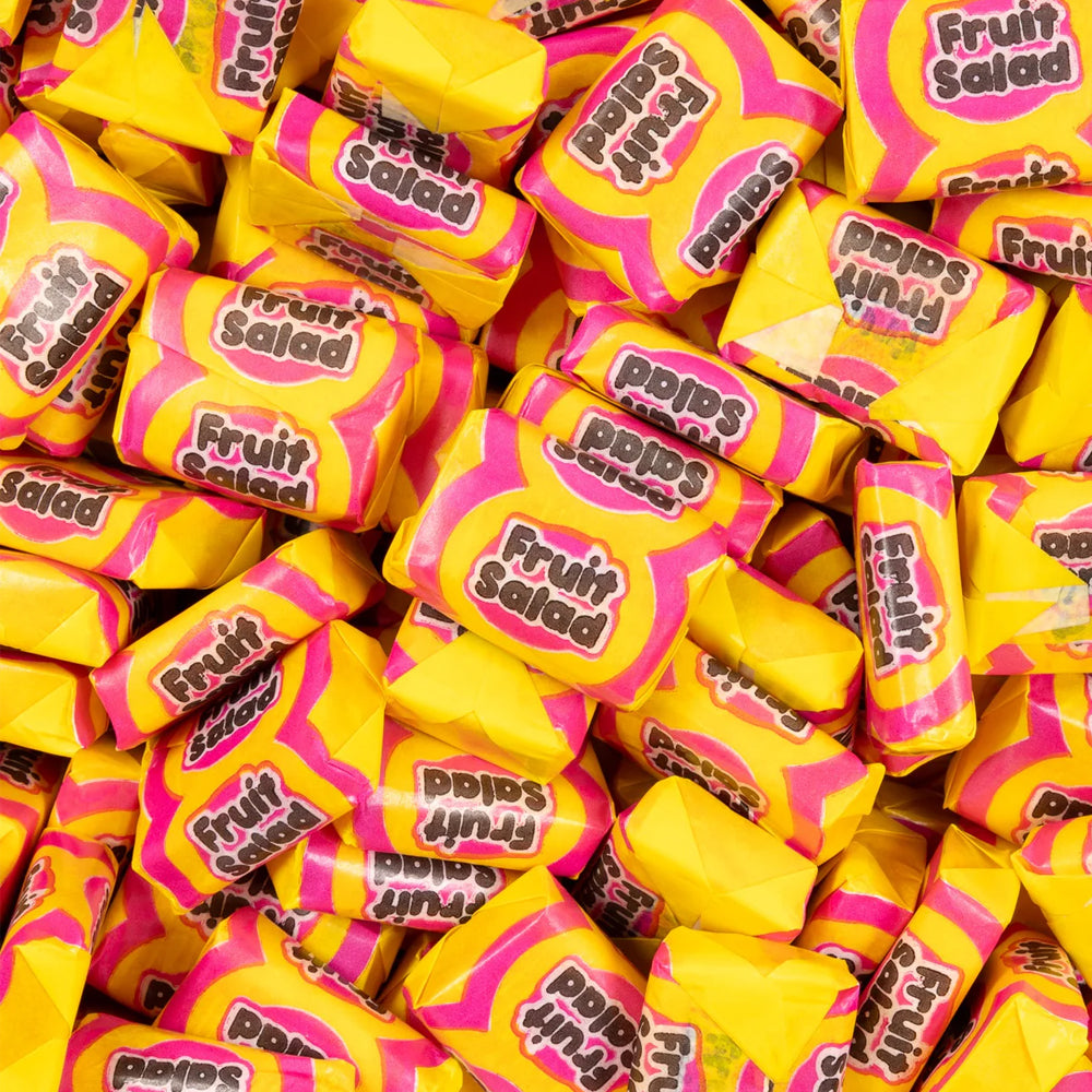 Barratt Fruit Salad Chews 400pc Box – Raspberry & Pineapple Retro Sweets