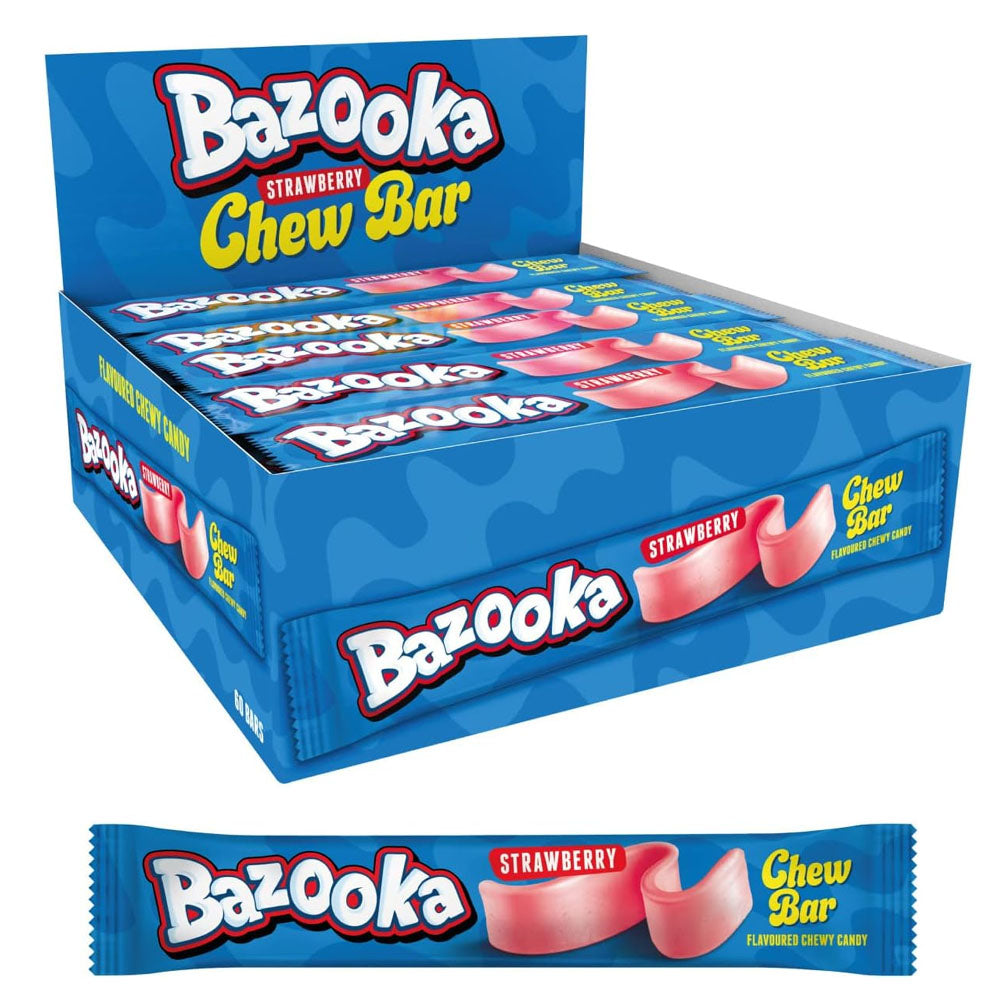 Bazooka Sour Chewz Bars 14g – Pack of 60 (PMP)
