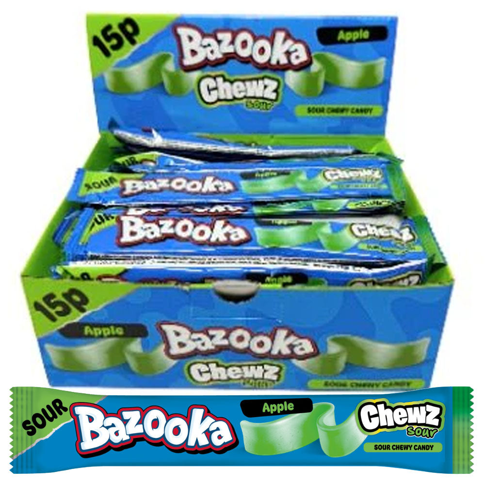 Bazooka Sour Chewz Bars 14g – Pack of 60 (PMP)