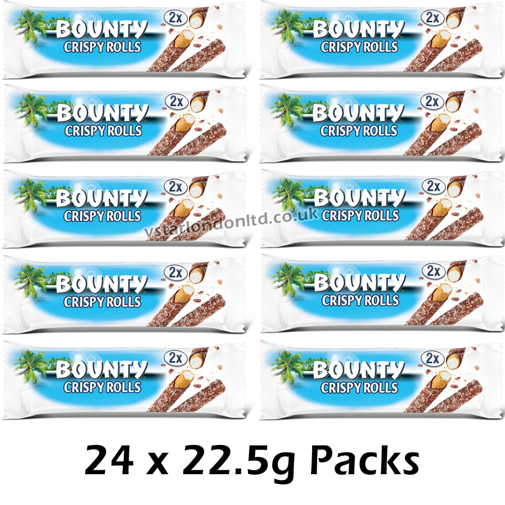 Bounty Milk Chocolate & Coconut Crispy Rolls 23.4g (Box of 24)