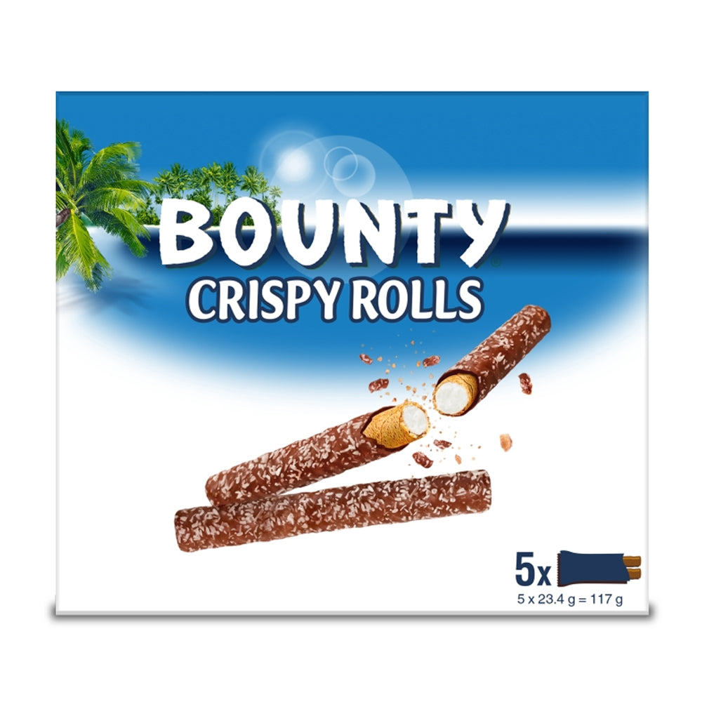 Bounty Milk Chocolate & Coconut Crispy Rolls Multipack (14 x 5 x 23.4g)