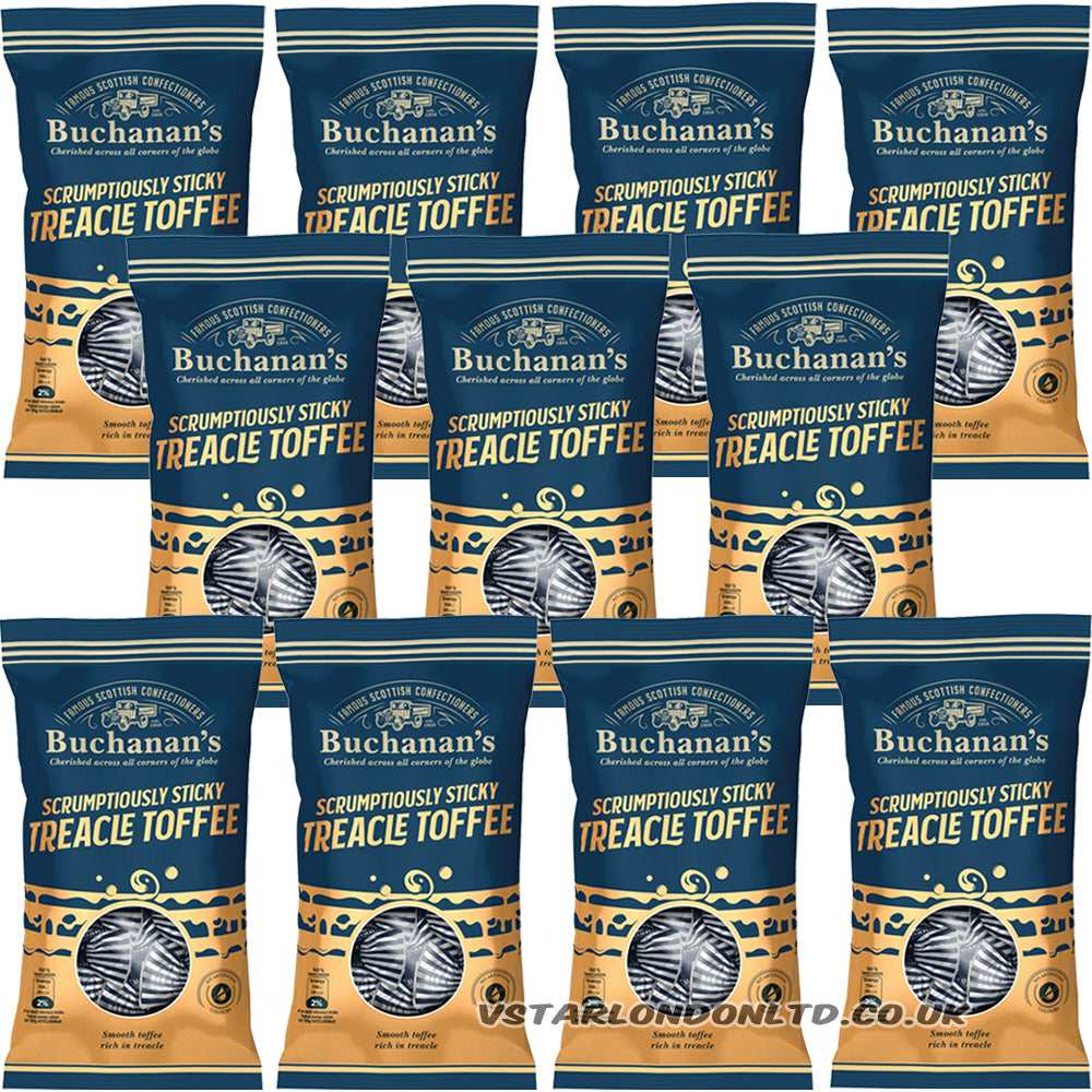 Buchanan’s Scrumptiously Sticky Treacle Toffee Bag 120g (6 or 12 Bags)