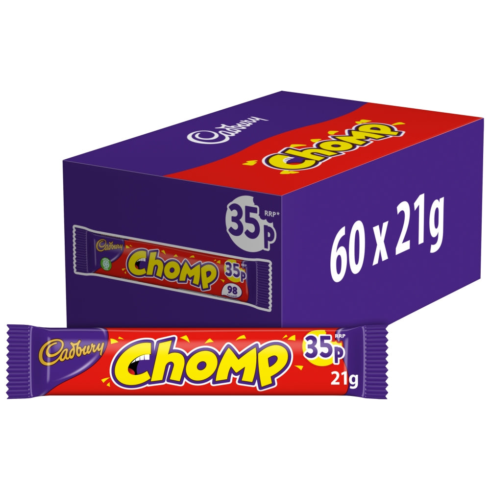 Cadbury Chomp Chocolate Bar 60 x 21g PMP