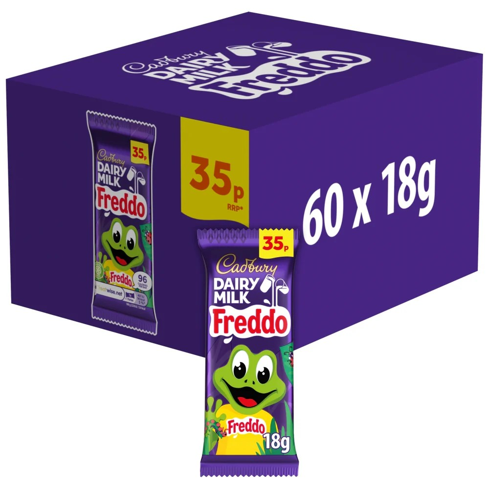 Cadbury Dairy Milk Freddo Chocolate Bar 18g 35p PMP – Box of 60