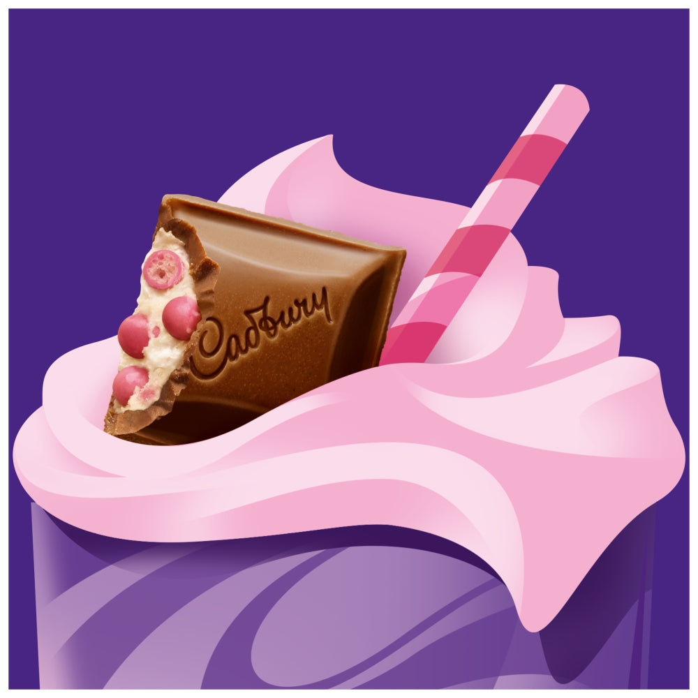 Cadbury Dairy Milk Strawberries & Creme Frappe Chocolate Bar 115g PMP (Box of 17)