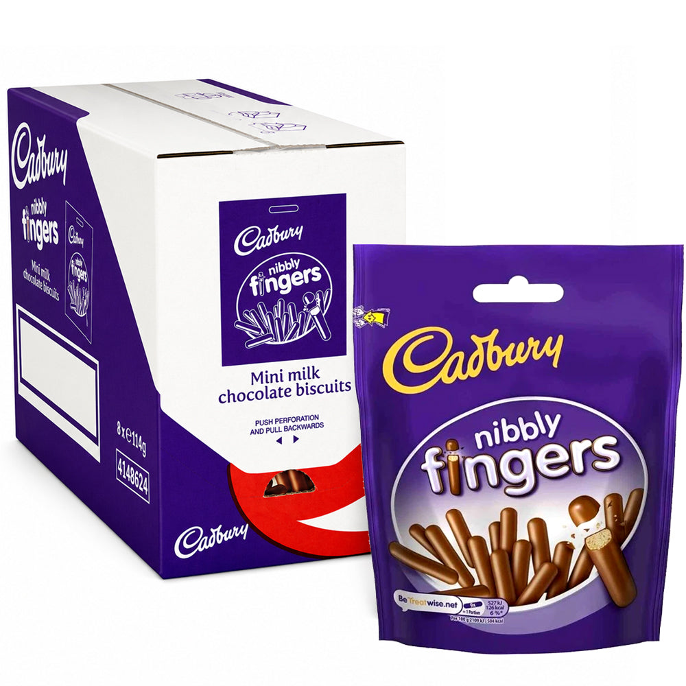 Cadbury Nibbly Chocolate Mini Fingers Biscuits 125g (Pack of 8)