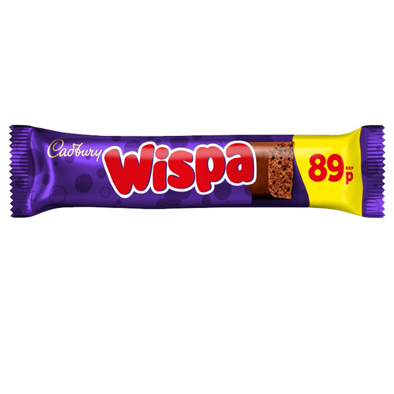 Cadbury Wispa Bubbly Milk Chocolate Bar 36g PMP (24 & 48 Bars)