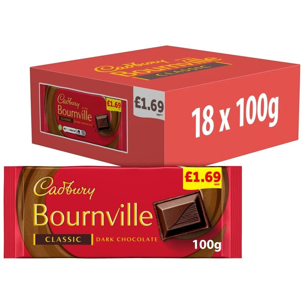 Cadbury Bournville Classic Dark Chocolate Bar 100g – PMP