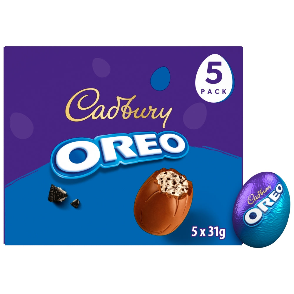 Cadbury Chocolate Oreo Eggs 5 Pack 155g (3 Boxes)