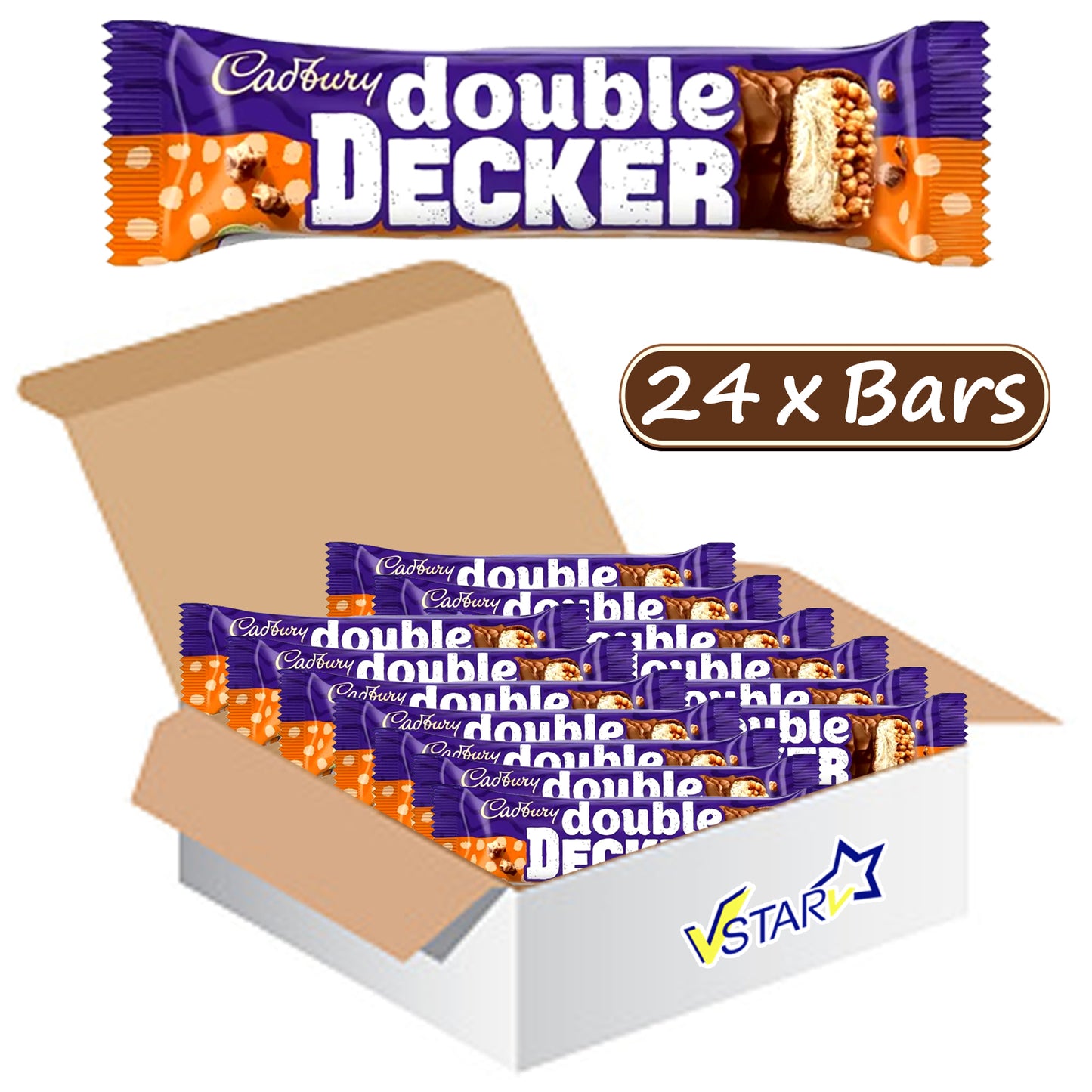 Cadbury Double Decker Chocolate Bar 54.5g(Pack of 24)