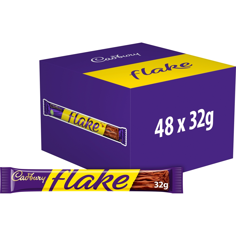 Cadbury Flake Chocolate Bar 32g (Box of 48)