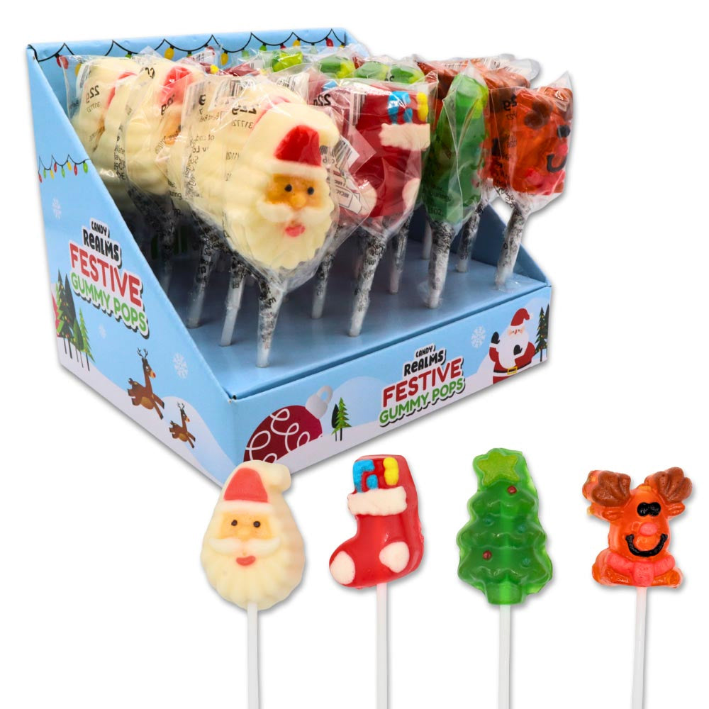 Candy Realms Festive Gummy Pops 24 x 22g