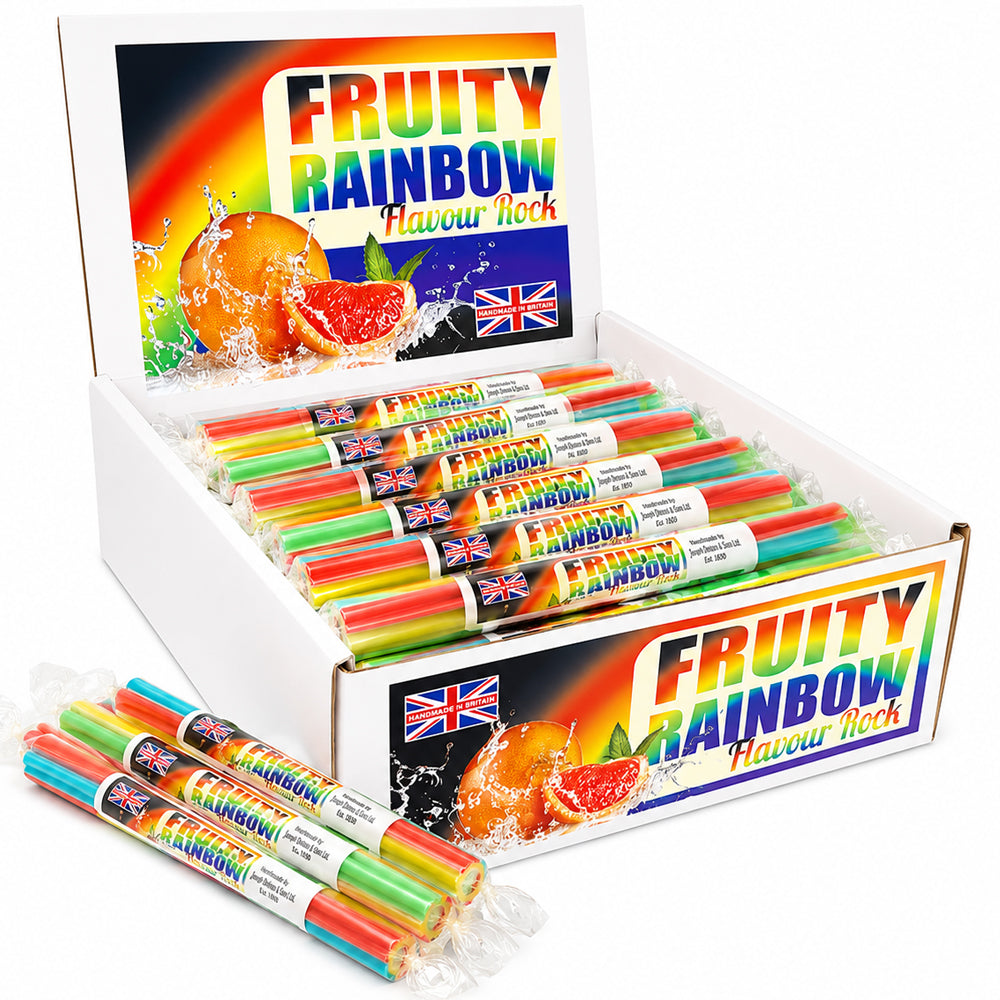 Candy Pops Fruity Rainbow Rock Sticks 25g (60 & 120 Sticks)