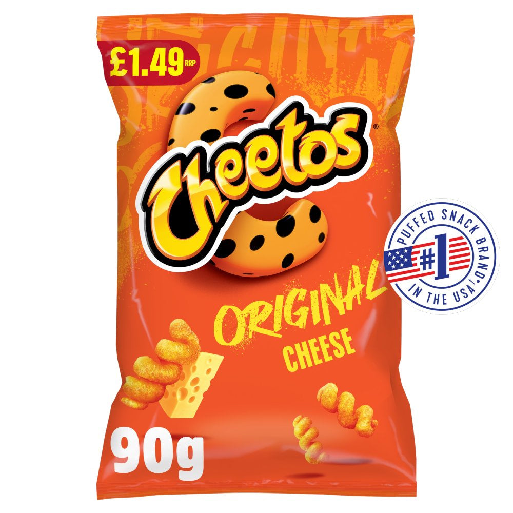 Cheetos Twisted Cheese Corn Puffs Sharing Crisps 12 x 90g PMP