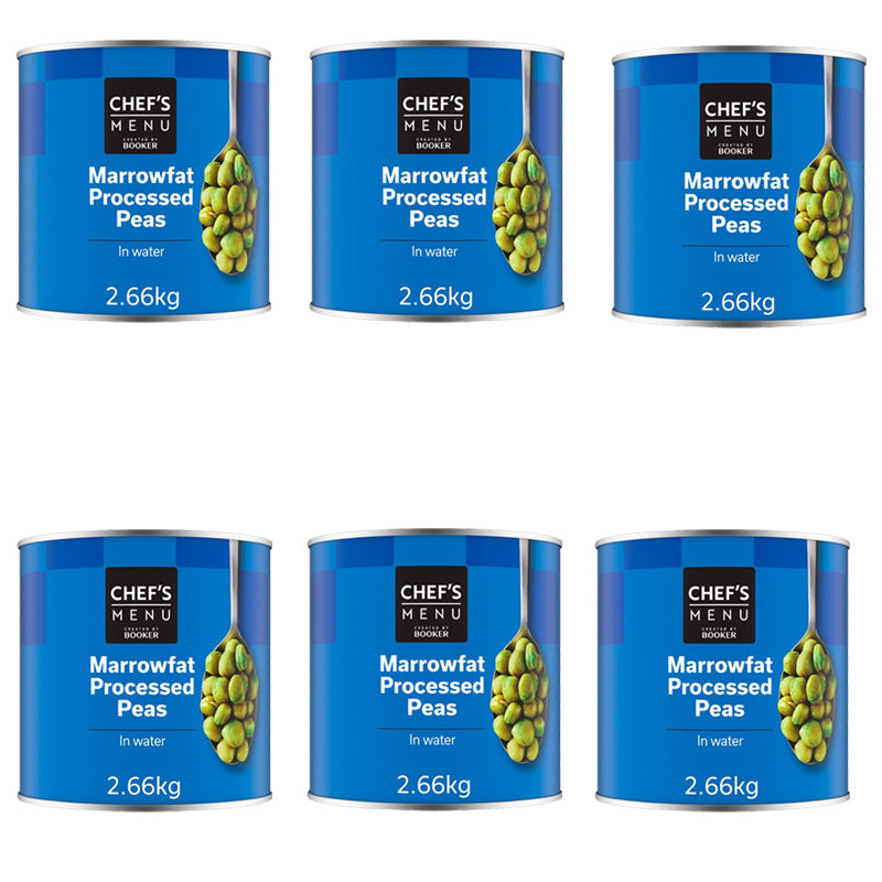 Chef's Menu Marrowfat Processed Peas 2.66kg Catering Cans – 3 & 6 Cans