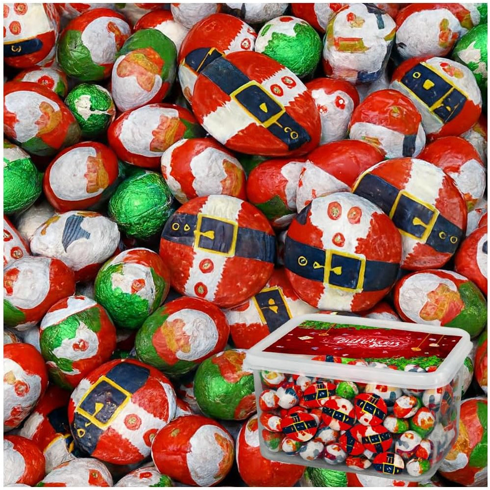 Christmas Random Mixed Foiled Wrapped Chocolates Gift Tub 1kg