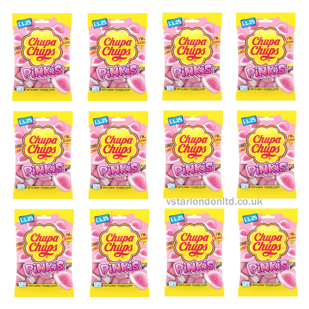 Chupa Chups Pinkis Bag 90g PMP (6 & 12 Bags)