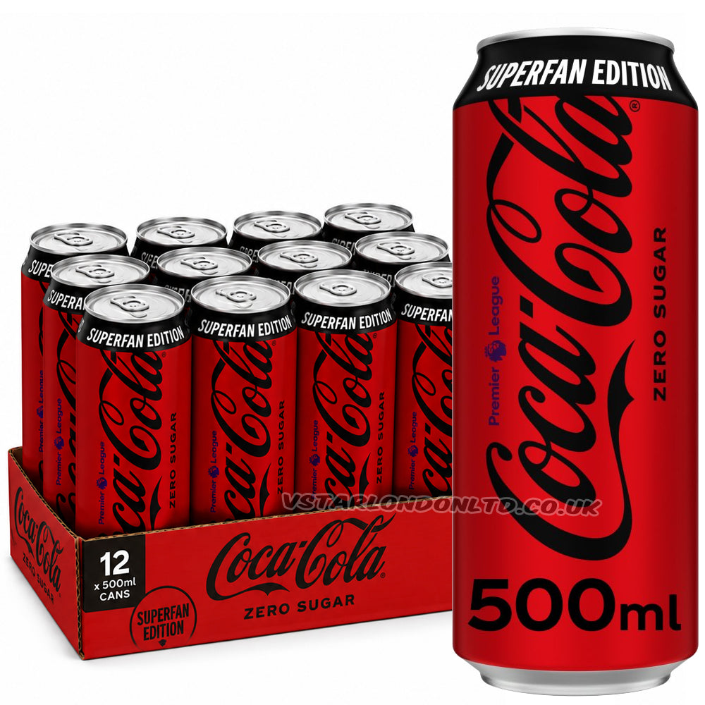 Coca-Cola Zero Sugar Superfan Can 500ml (Case of 12)