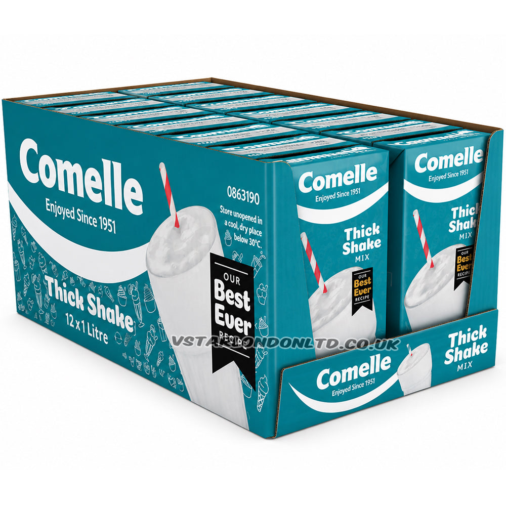 Comelle Thick Shake Mix Vanilla 1 Litre (6 & 12 Pack)