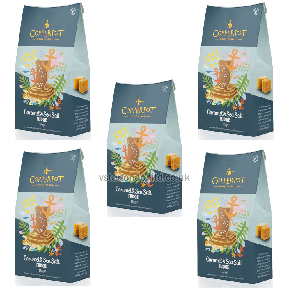 Copperpot Caramel and Sea Salt Butter Fudge Box 150g