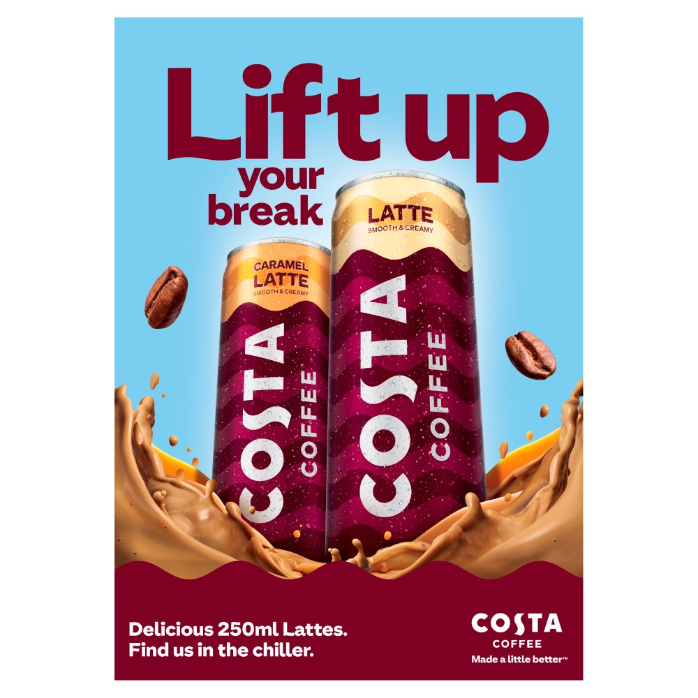 Costa Coffee Classic Latte Iced Coffee 12 x 250ml PMP