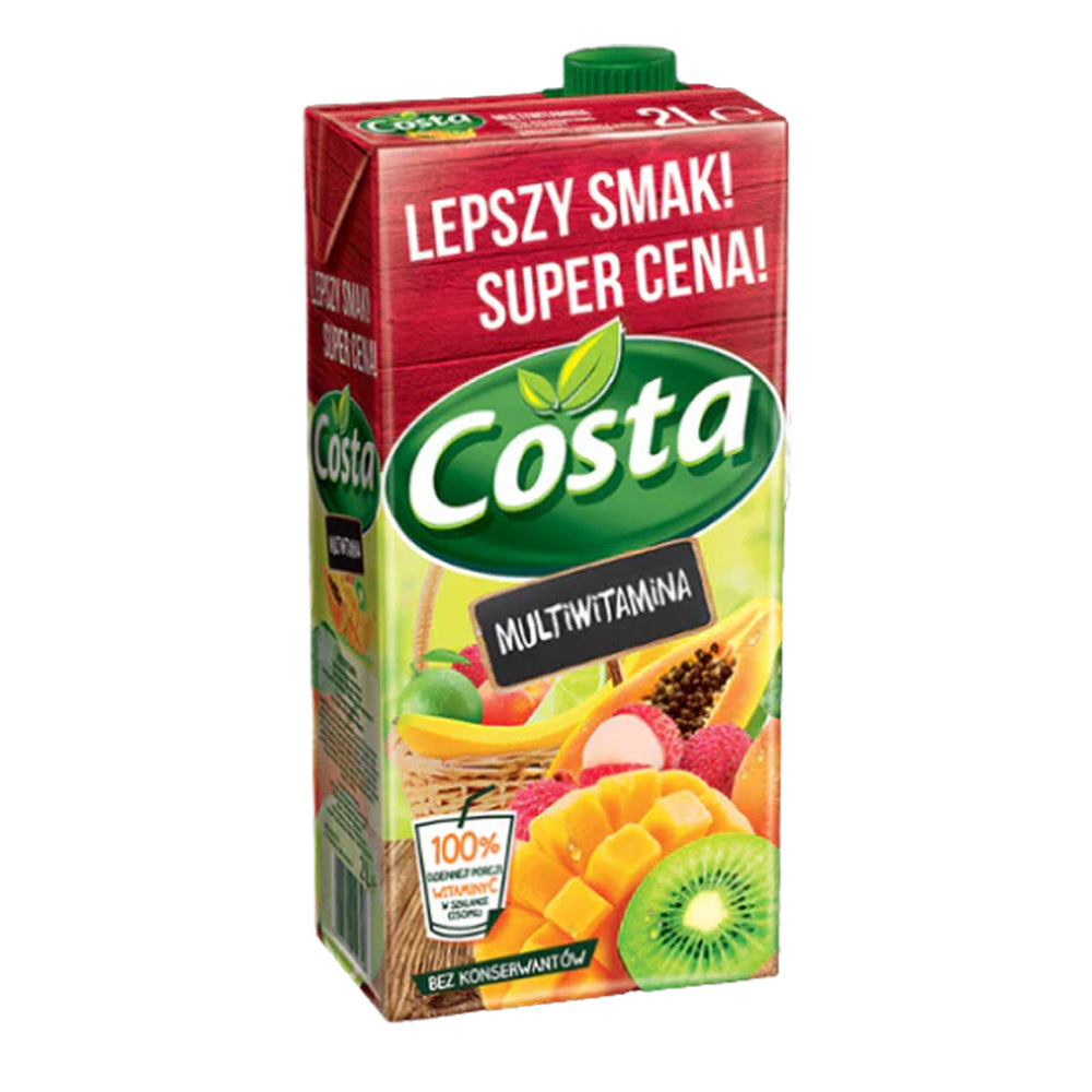 Costa Multivitamin Multifruit Drink 2L (Pack of 6)