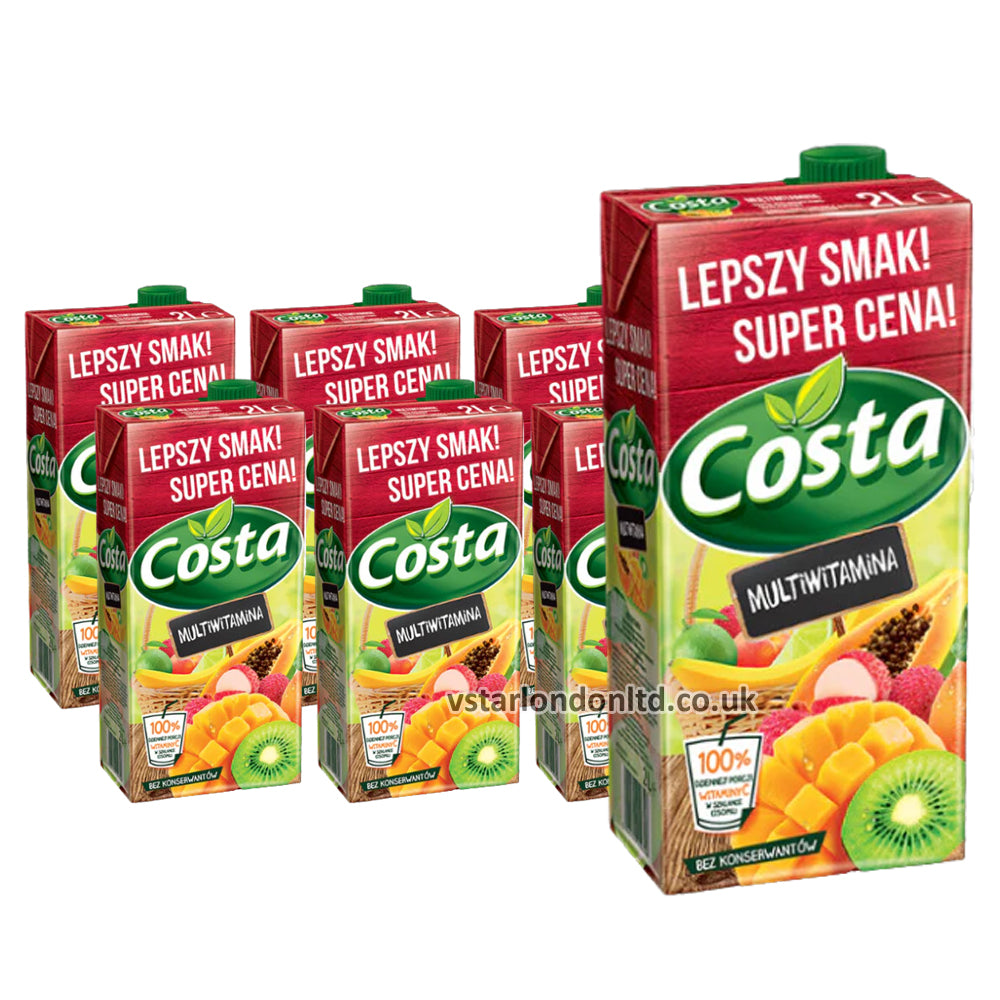 Costa Multivitamin Multifruit Drink 2L (Pack of 6)