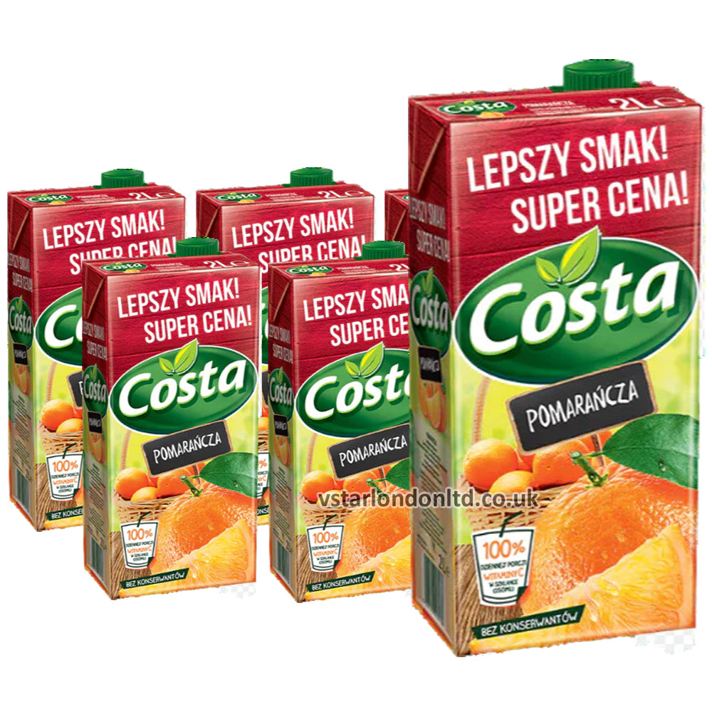 Costa Orange Drink 2L (Pack of 6)