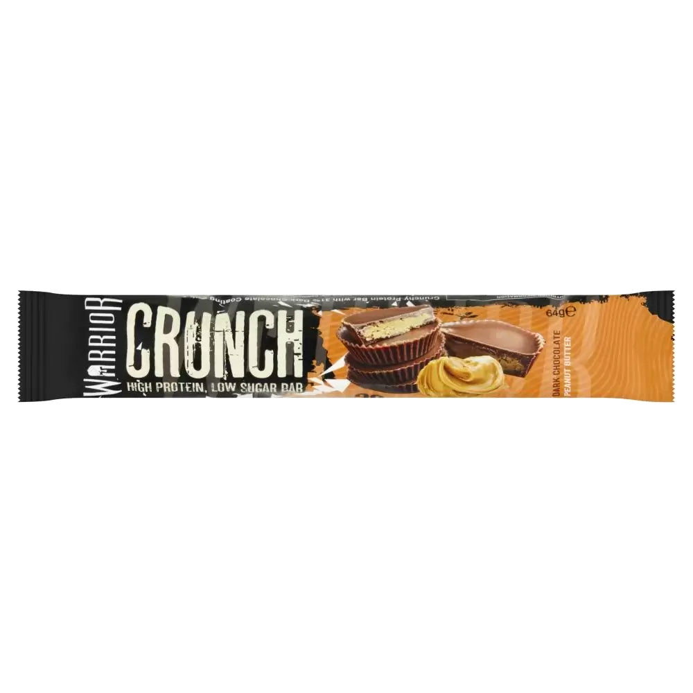 Warrior Crunch Dark Chocolate Peanut Protein Bar 64g (12 Bars)