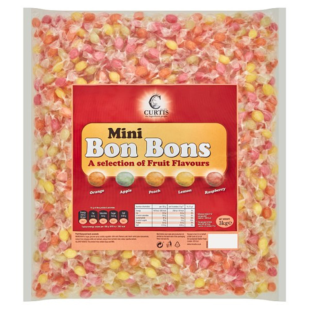 Curtis Mini Bon Bons 3kg | Assorted Fruit Flavoured Hard Caramels