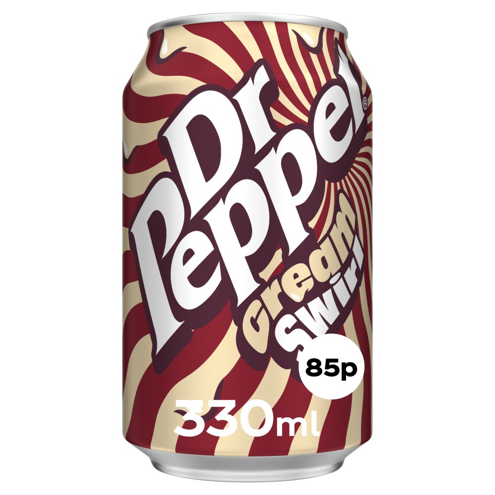 Dr Pepper Cream Swirl Soft Drink 330ml PMP 85p (12 & 24 Cans)