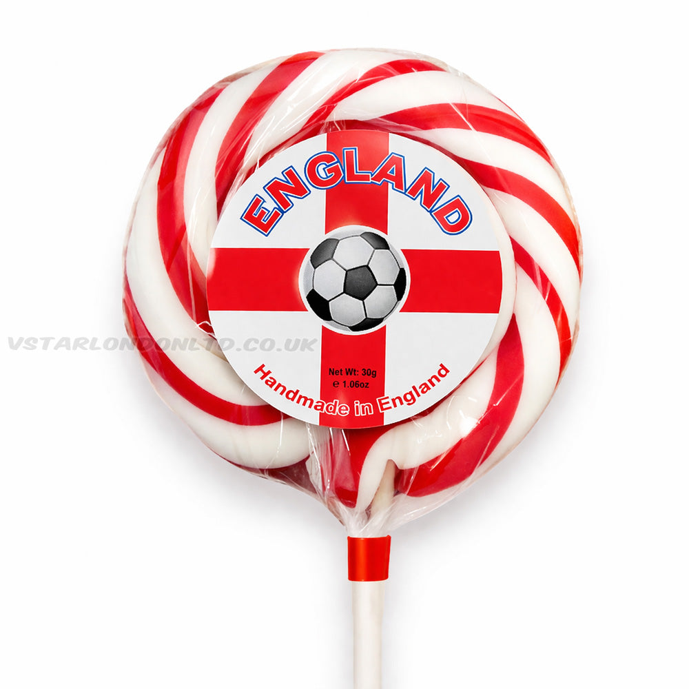 McAdams England FIFA World Cup 2026 Football Wheel Lollipops (15 & 30 Count)