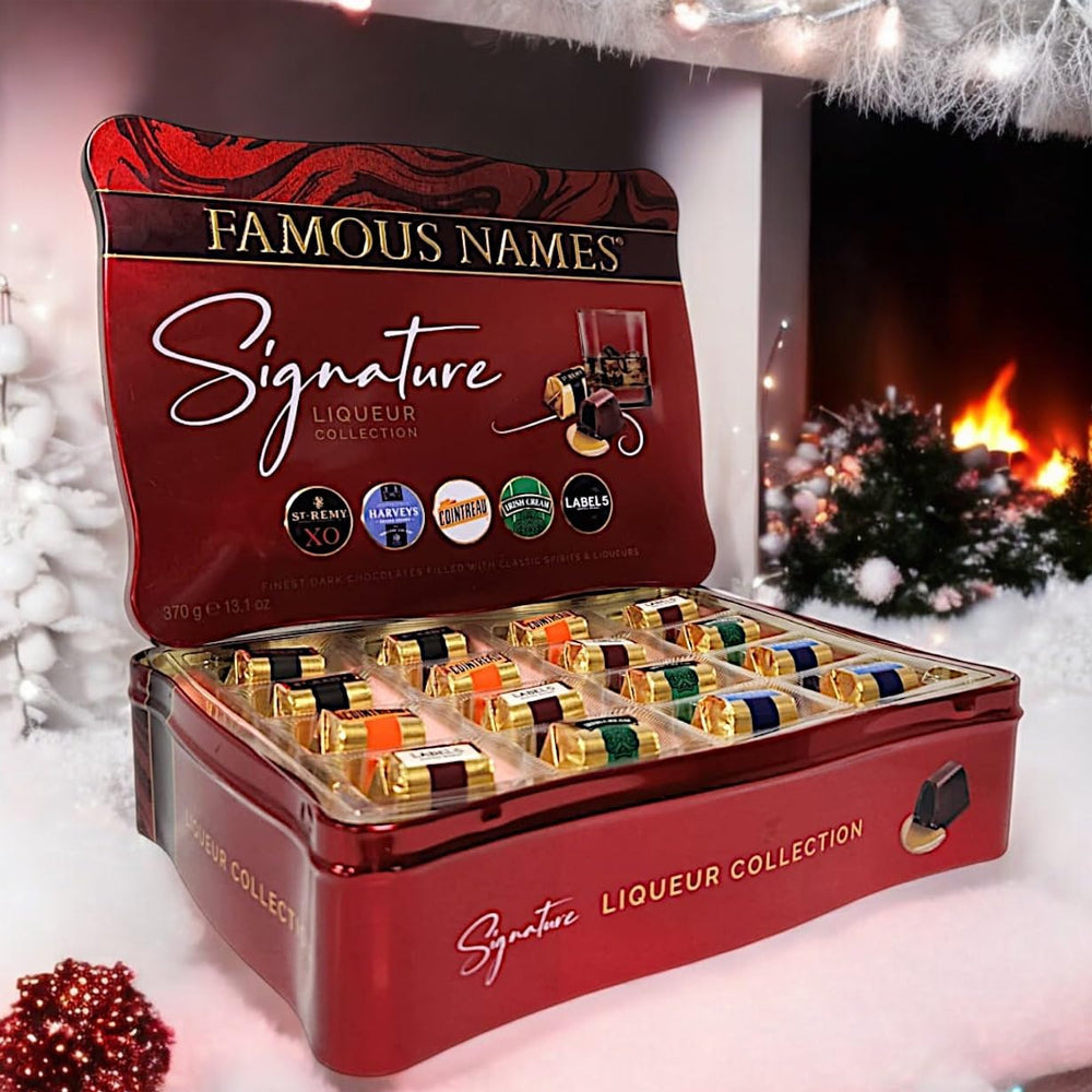 Famous Names Signature Chocolate Liqueurs Tin 370g