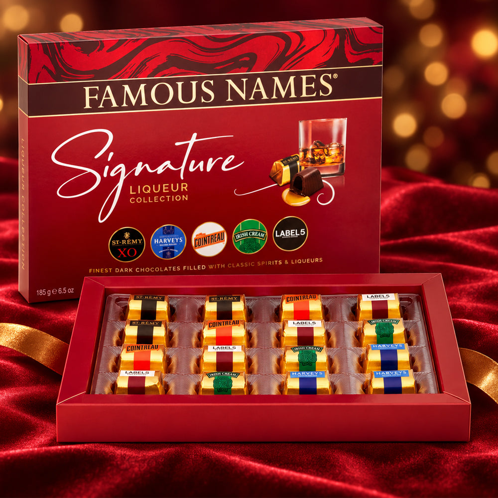 Famous Names Signature Chocolate Liqueurs Collection 185g (16 Pieces)