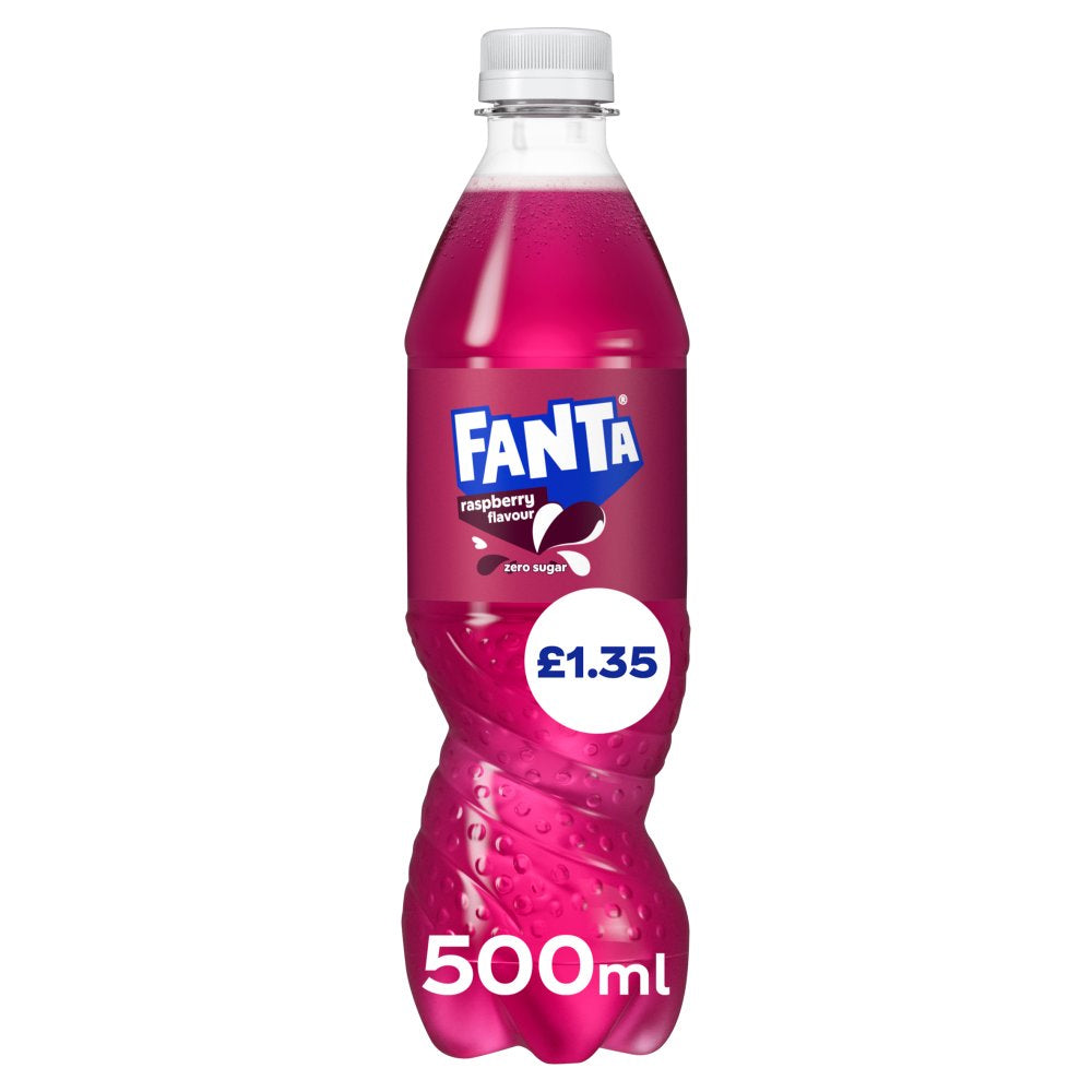 Fanta Raspberry Zero Soft Drink 500ml PMP (Pack of 12)