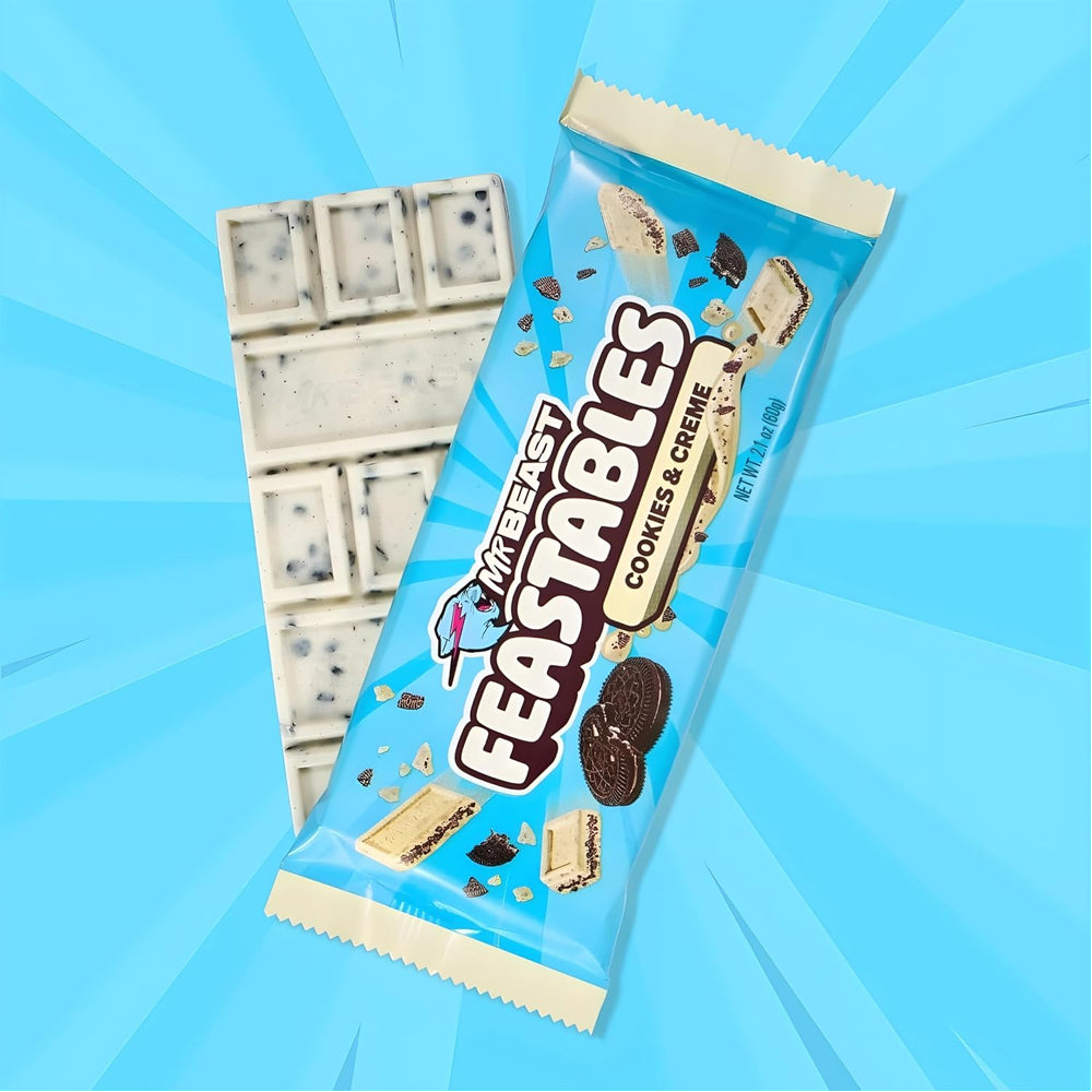 Mr Beast Feastables Cookies & Creme Bar 60g (5 & 10 Bars)