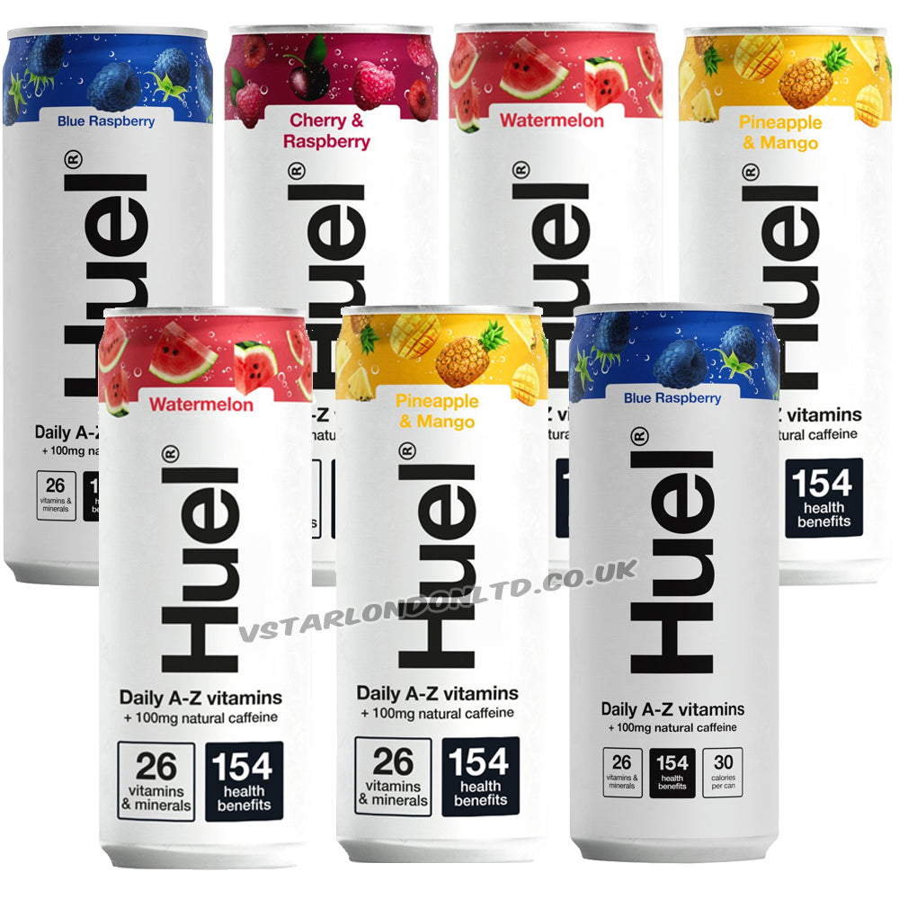 Huel Daily A-Z Vitamins Mixed Sparkling Drink 330ml (6 & 12 Cans)